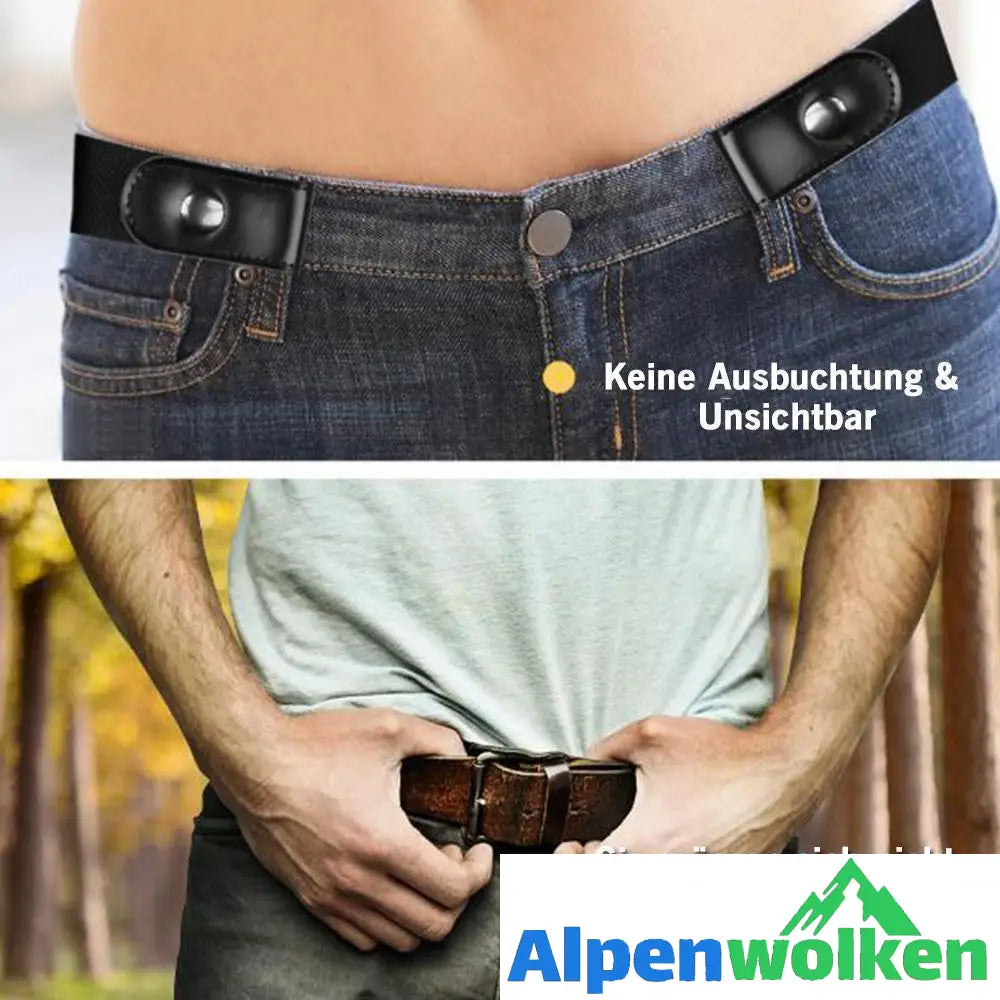 Alpenwolken - Tendaisy Super Elastischer Schnallenfreier Gürtel für Damen und Herren