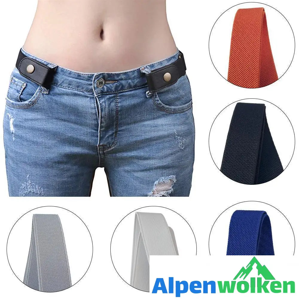 Alpenwolken - Tendaisy Super Elastischer Schnallenfreier Gürtel für Damen und Herren