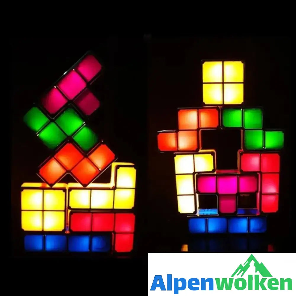 Alpenwolken - Tetris Stapelbares LED Nachtlicht