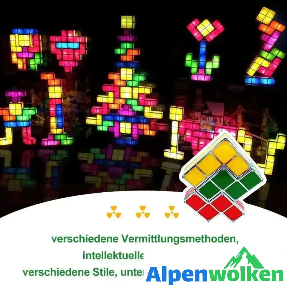 Alpenwolken - Tetris Stapelbares LED Nachtlicht