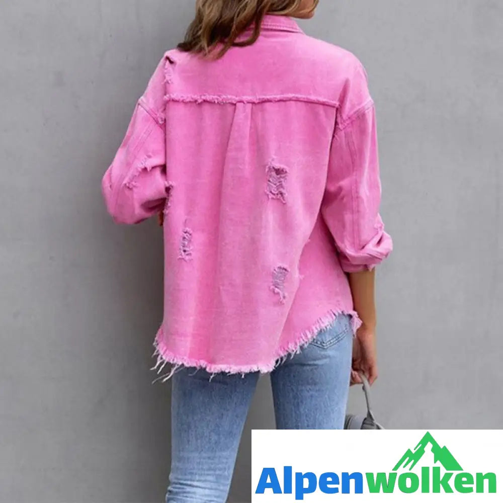 Alpenwolken - Thea Zerfledderte Jeansjacke