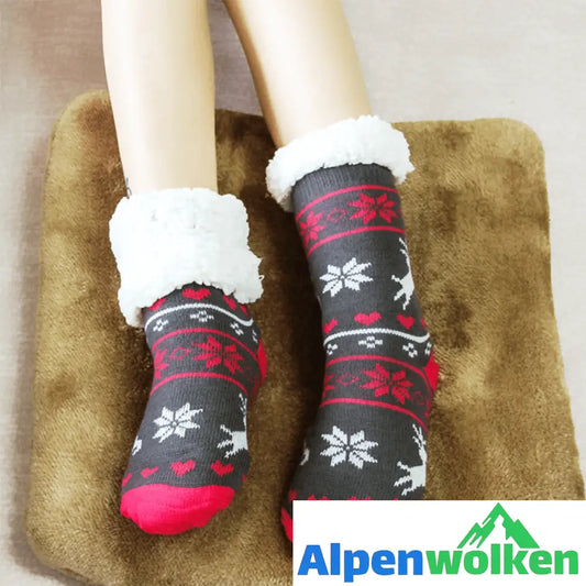 Alpenwolken - Thermo Fleece Super Weiche Slipper Socken