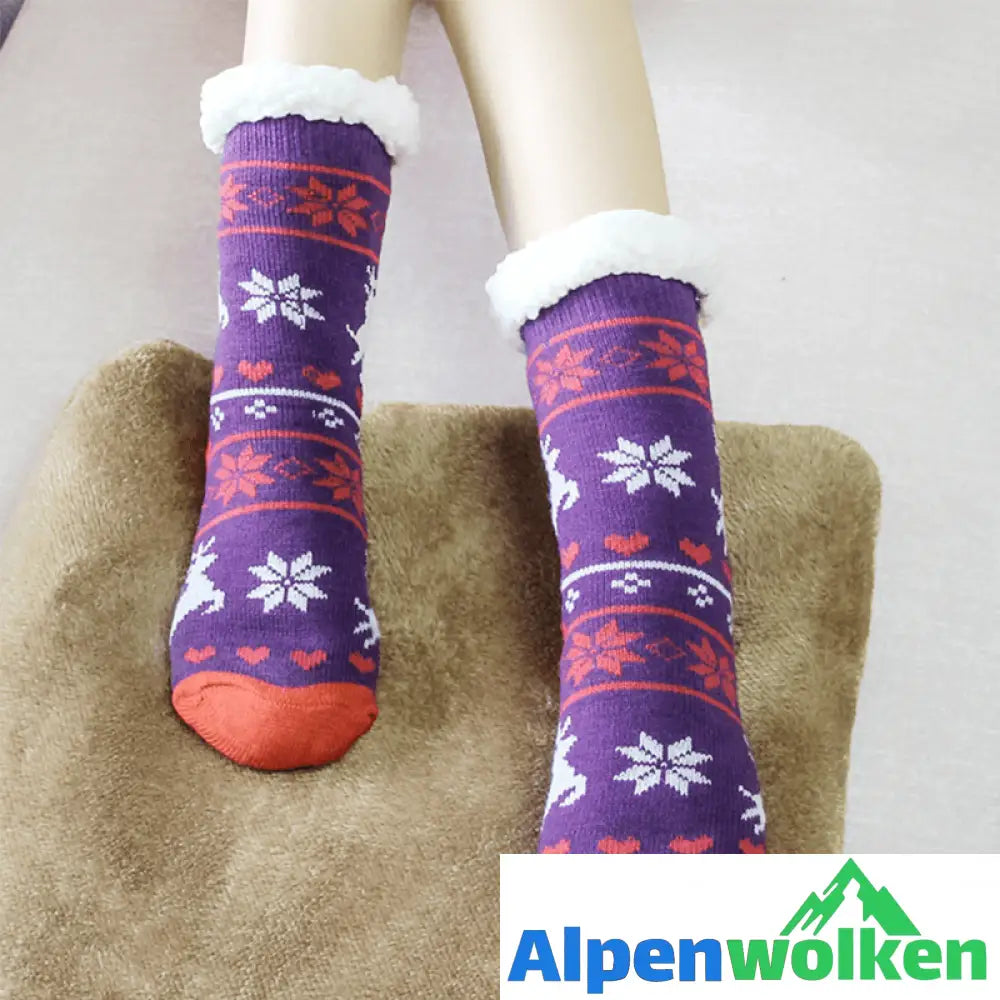 Alpenwolken - Thermo Fleece Super Weiche Slipper Socken