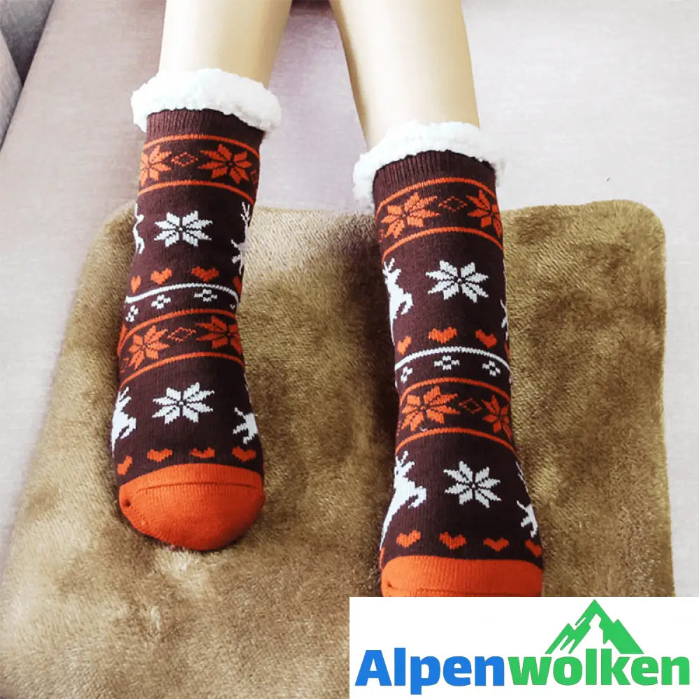 Alpenwolken - Thermo Fleece Super Weiche Slipper Socken