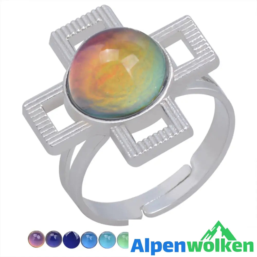 Alpenwolken - Thermochromer Edelsteinring