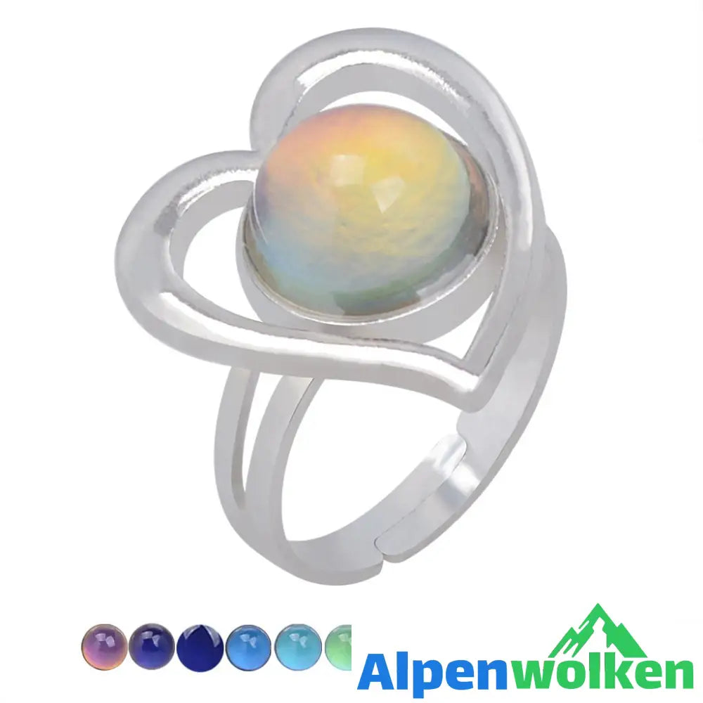 Alpenwolken - Thermochromer Edelsteinring