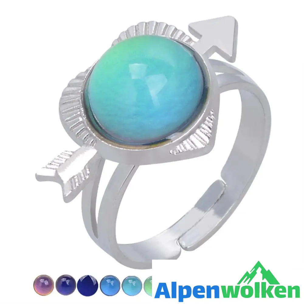 Alpenwolken - Thermochromer Edelsteinring