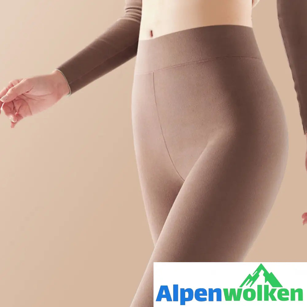 Alpenwolken - Thermohose mit beidseitiges Schleifenfleece und hoher Taille