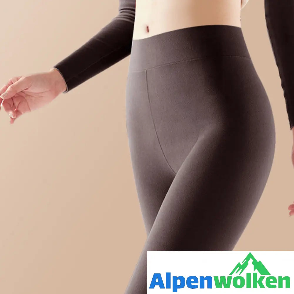 Alpenwolken - Thermohose mit beidseitiges Schleifenfleece und hoher Taille