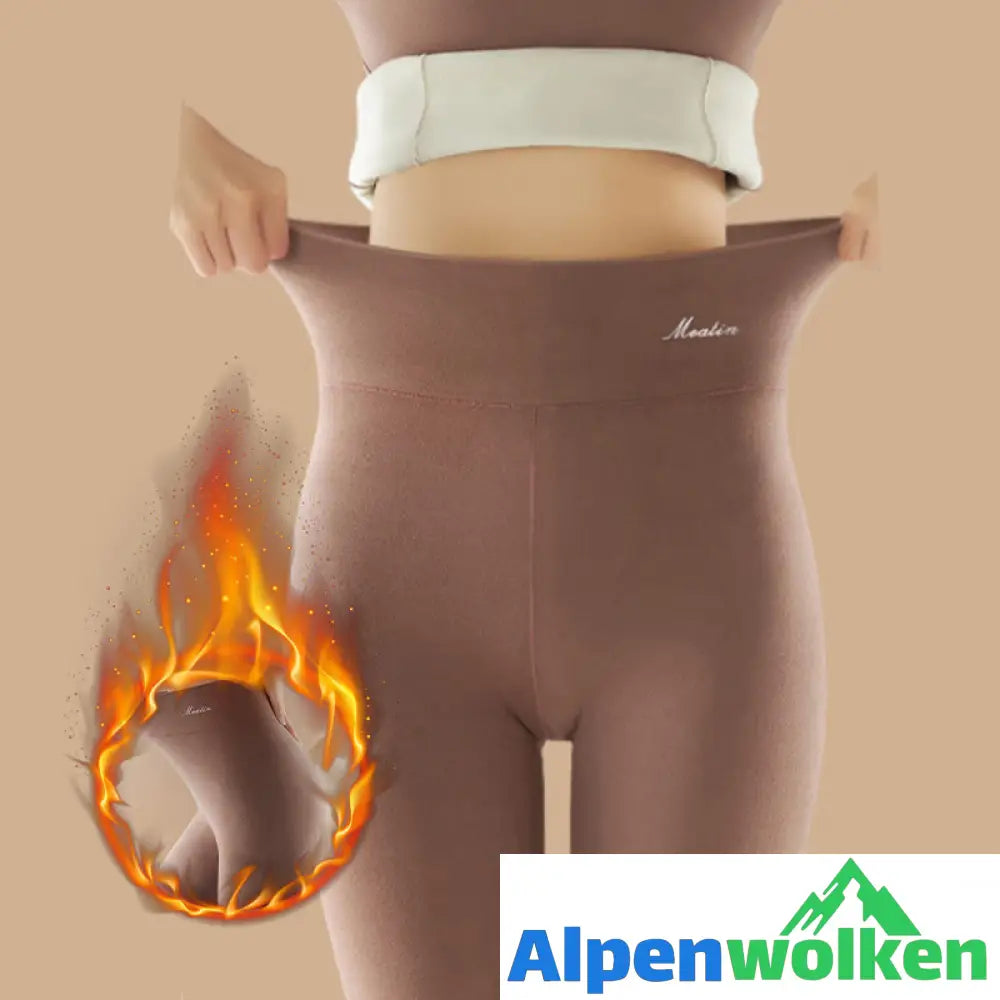 Alpenwolken - Thermohose mit beidseitiges Schleifenfleece und hoher Taille