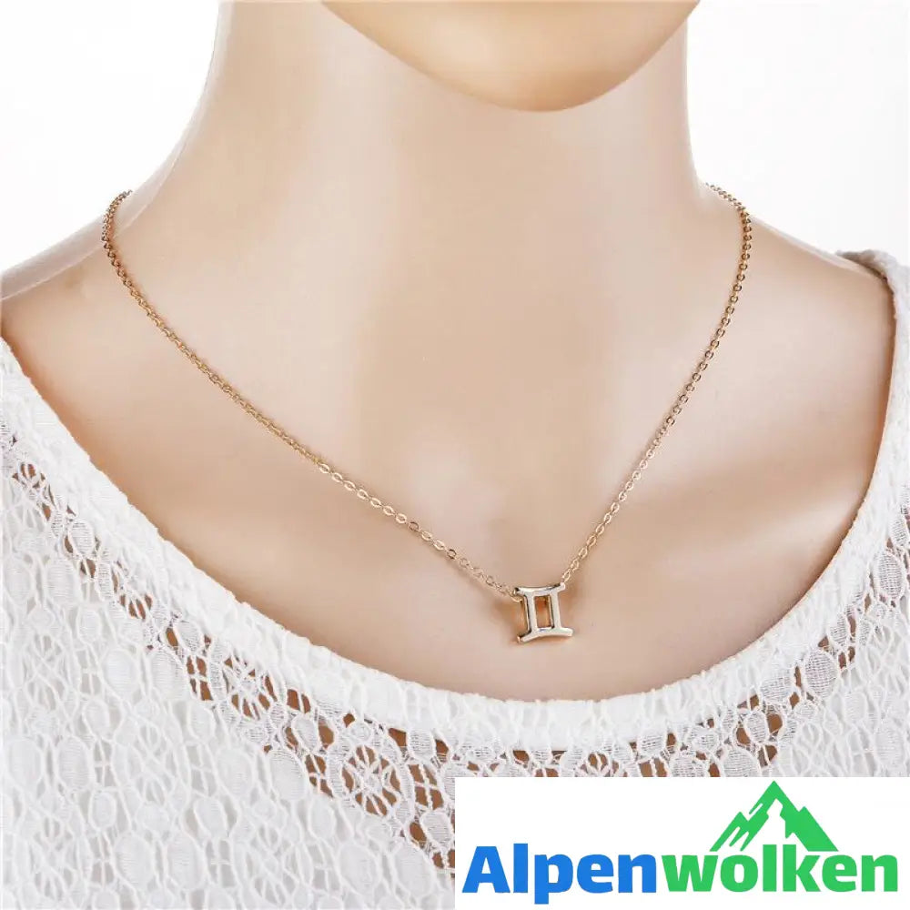 Alpenwolken - Tierkreis Silber und Gold Halskette