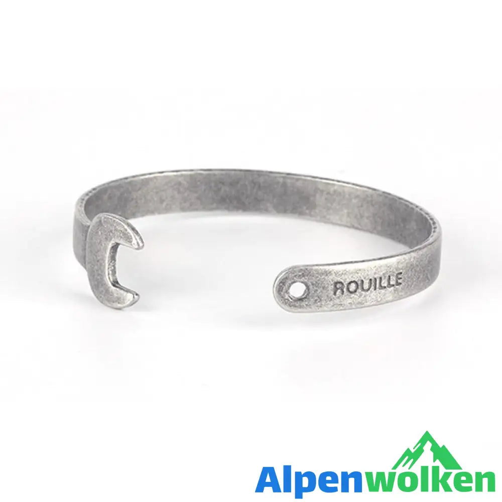 Alpenwolken - Titan Stahl Mutterschlüssel Armband