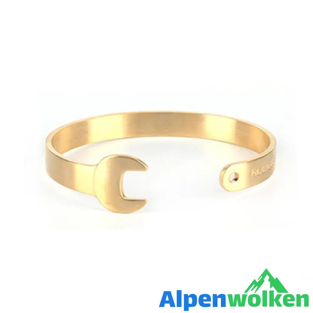 Alpenwolken - Titan Stahl Mutterschlüssel Armband