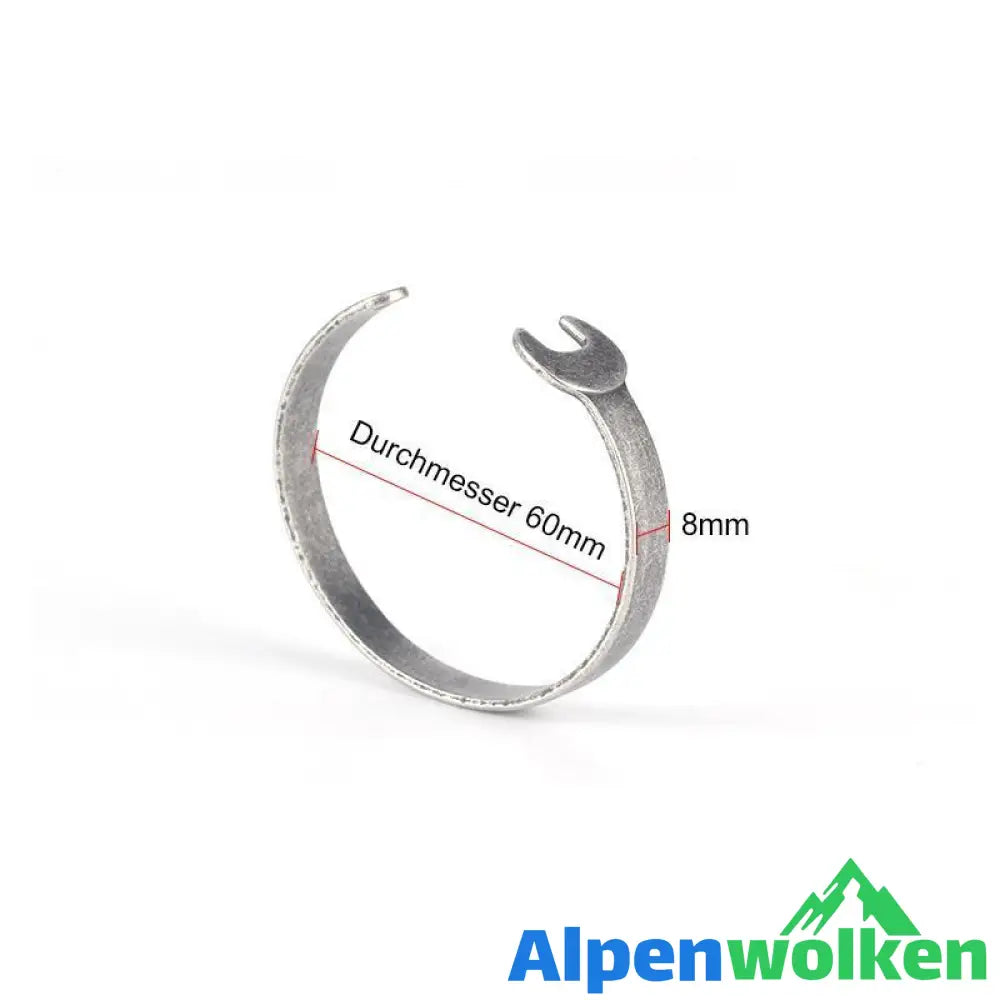 Alpenwolken - Titan Stahl Mutterschlüssel Armband