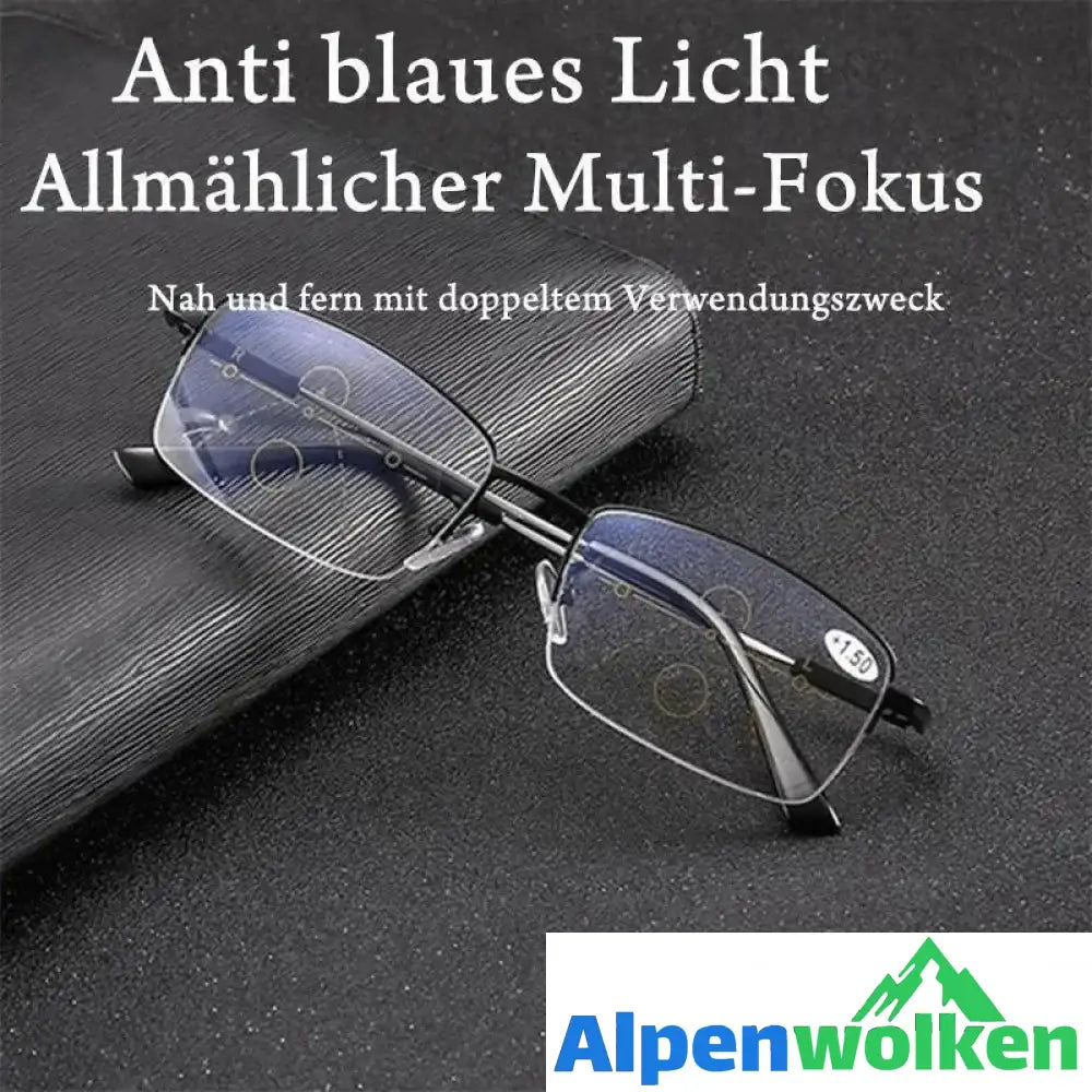 Alpenwolken - Titanium progressive Dual-Use-Lese-brille für nah und fern