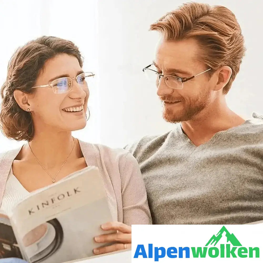 Alpenwolken - Titanium progressive Dual-Use-Lese-brille für nah und fern