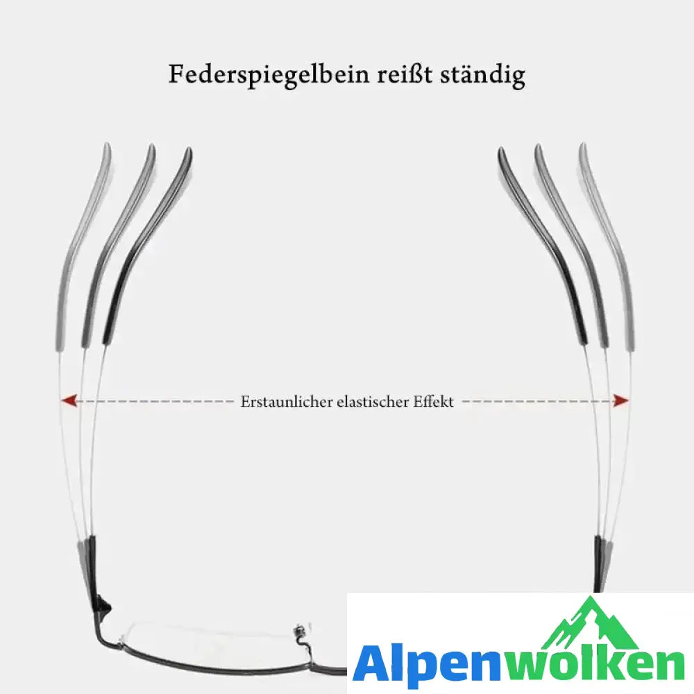 Alpenwolken - Titanium progressive Dual-Use-Lese-brille für nah und fern