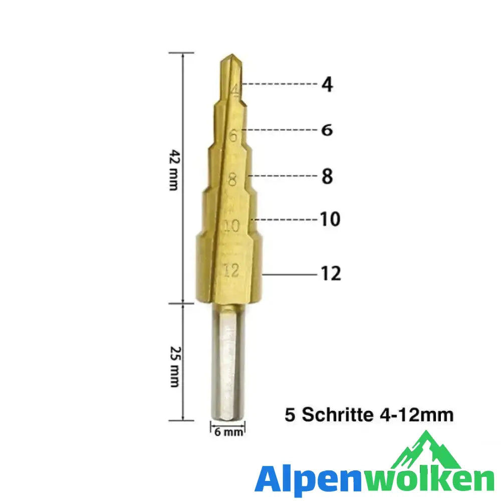 Alpenwolken - Titanium Schrittbohrer (3 Stücke)