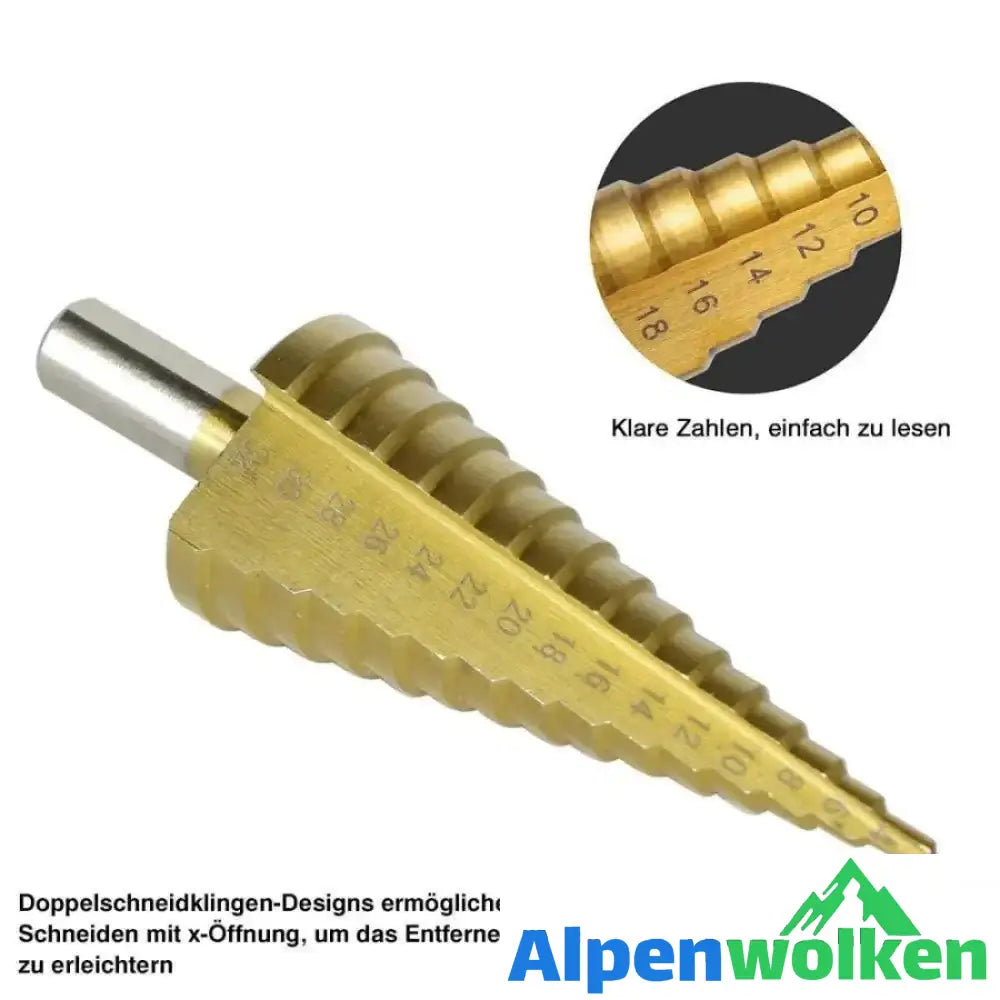 Alpenwolken - Titanium Schrittbohrer (3 Stücke)