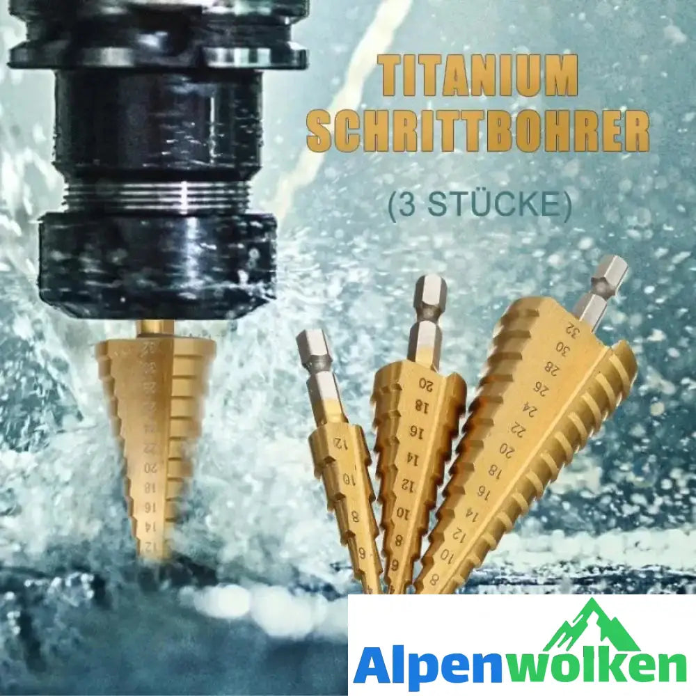 Alpenwolken - Titanium Schrittbohrer (3 Stücke)