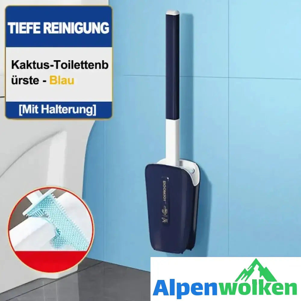 Alpenwolken - Toilettenbürste in Kaktusform Blau