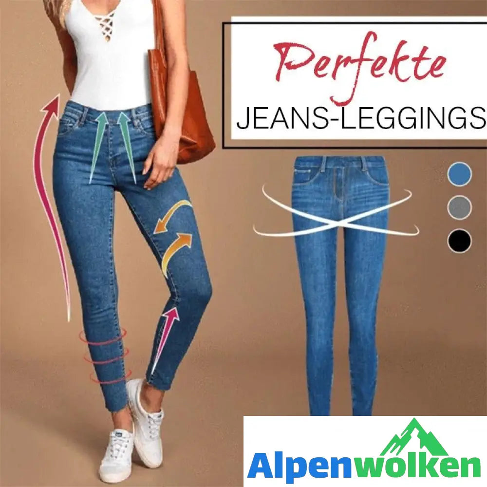 Alpenwolken - Toning Jeans-Leggings in Übergröße