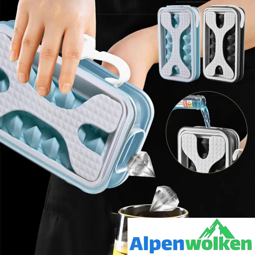 Alpenwolken - Tragbare Diamant Eiswürfelform