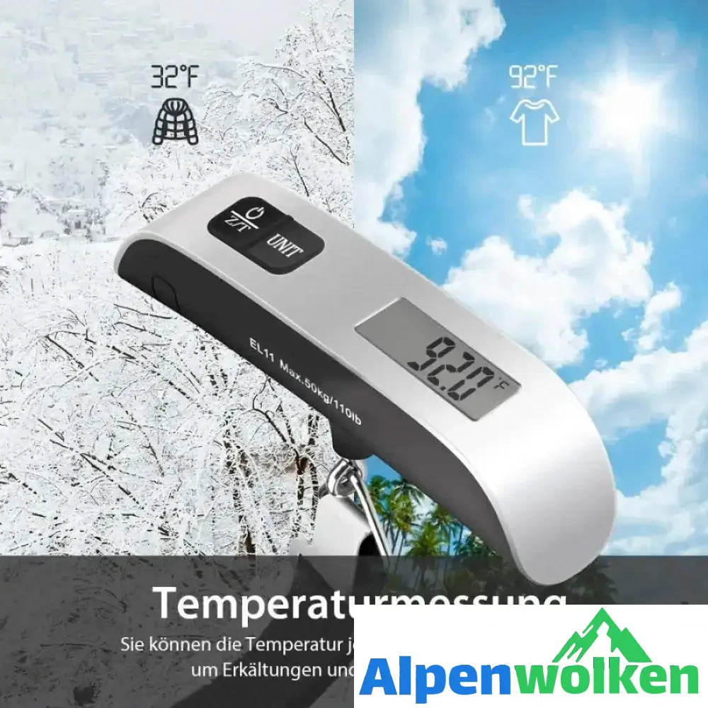 Alpenwolken - Tragbare Digitalwaage mit Batterie