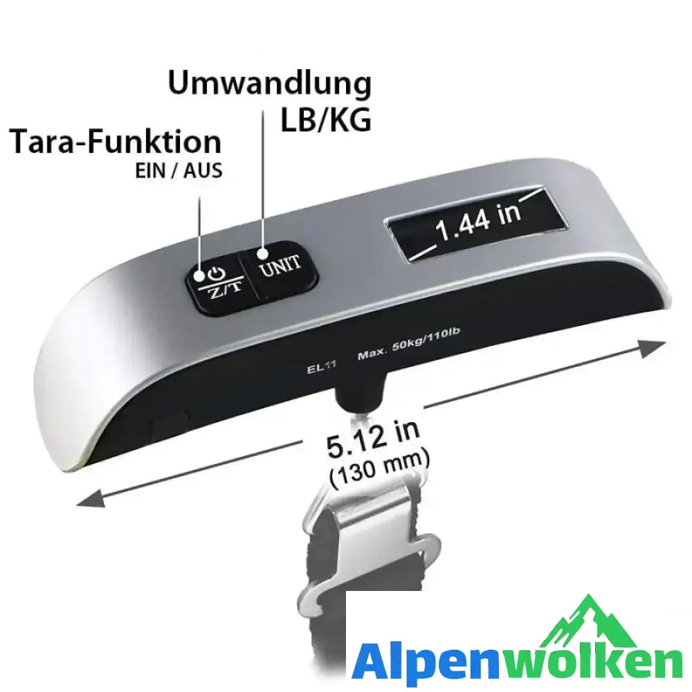 Alpenwolken - Tragbare Digitalwaage mit Batterie