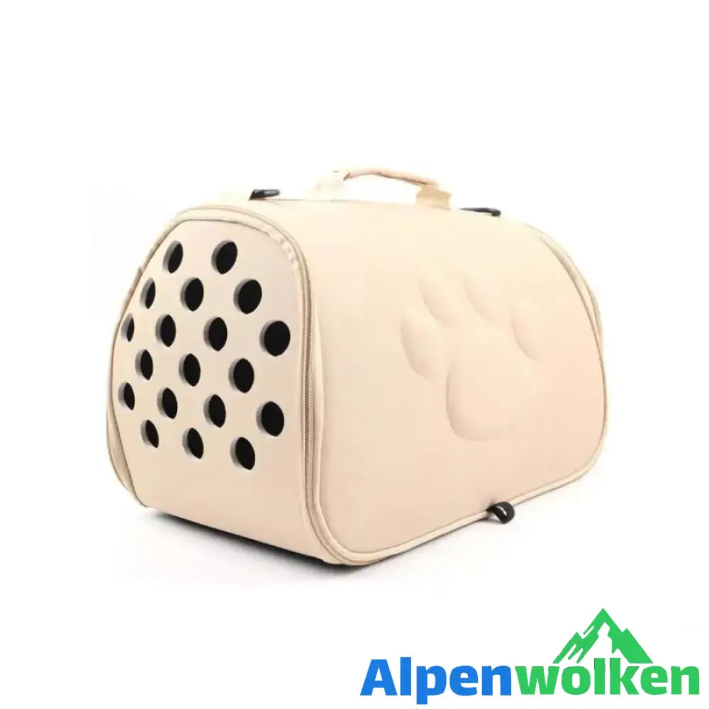 Alpenwolken - Tragbare Faltbare Haustier Tasche Beige