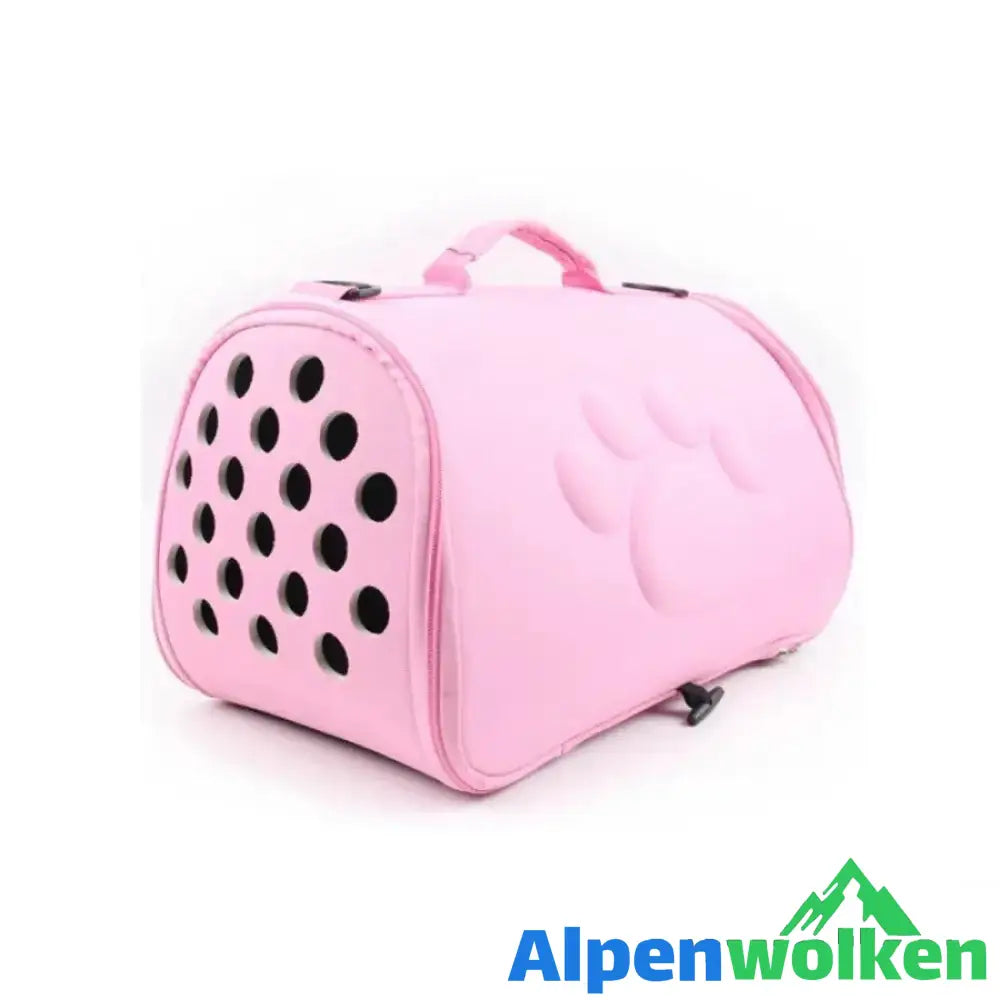 Alpenwolken - Tragbare Faltbare Haustier Tasche Rosa