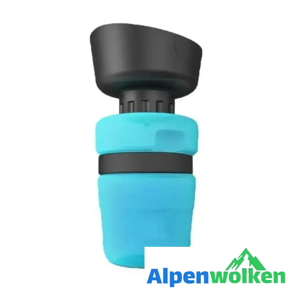 Alpenwolken - Tragbare Hunde Wasserflasche, 2019 Neues Design - BPA Frei Blau