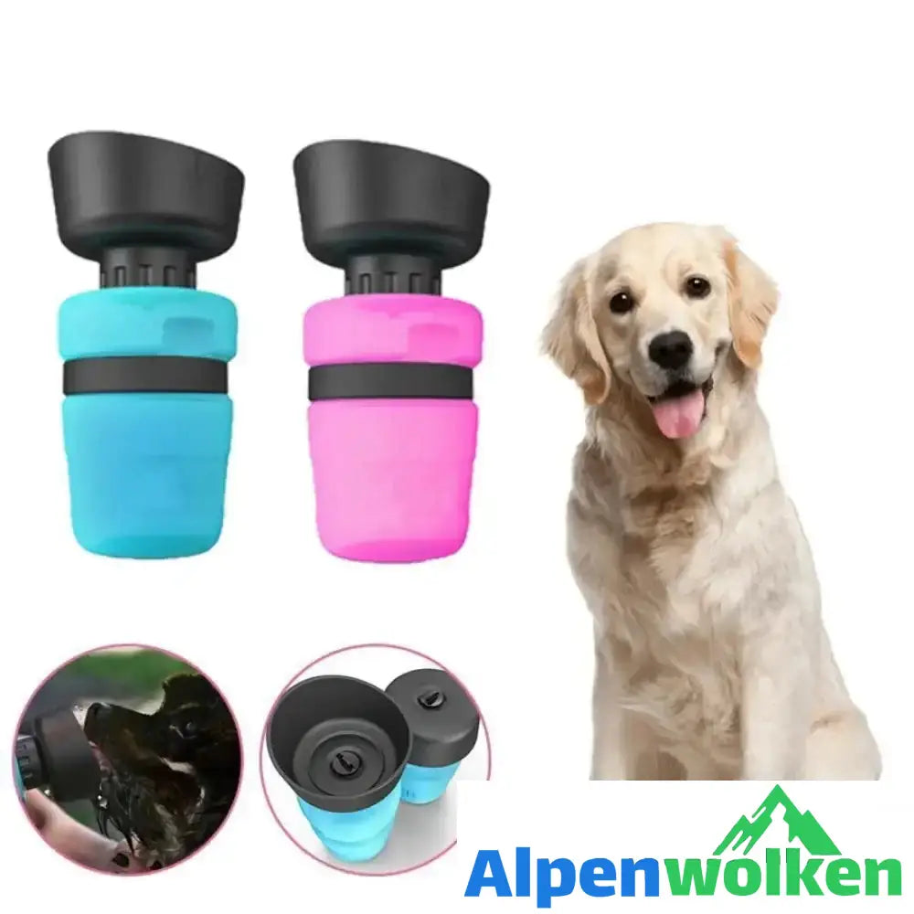 Alpenwolken - Tragbare Hunde Wasserflasche, 2019 Neues Design - BPA Frei