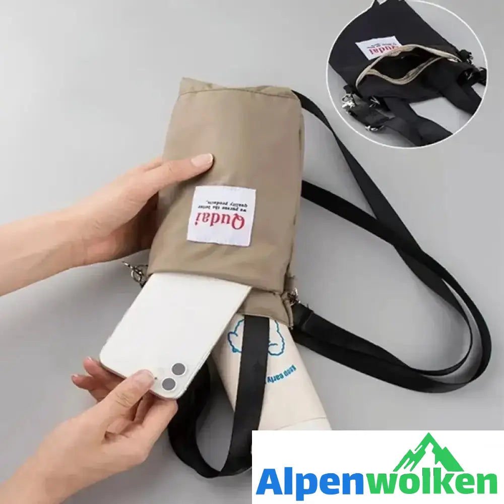 Alpenwolken - Tragbare Messenger-Handtasche für Wasserflaschen