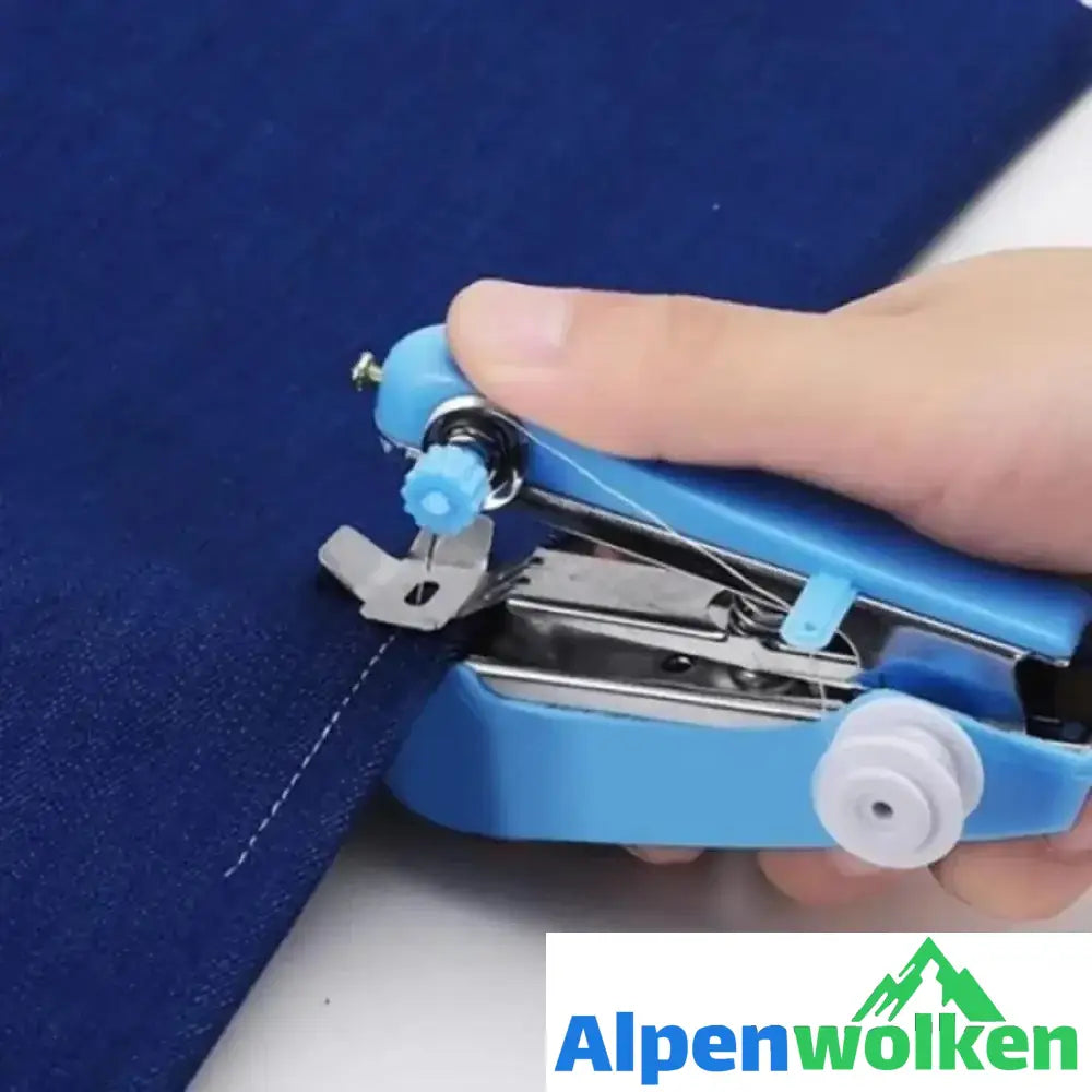 Alpenwolken - Tragbare Mini-Nähmaschine Blau