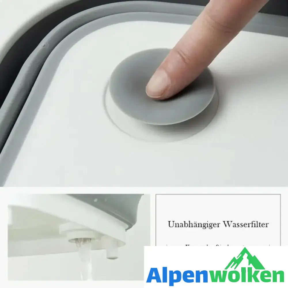 Alpenwolken - Tragbare Multifunktionaler Waschbecken Klappkorb