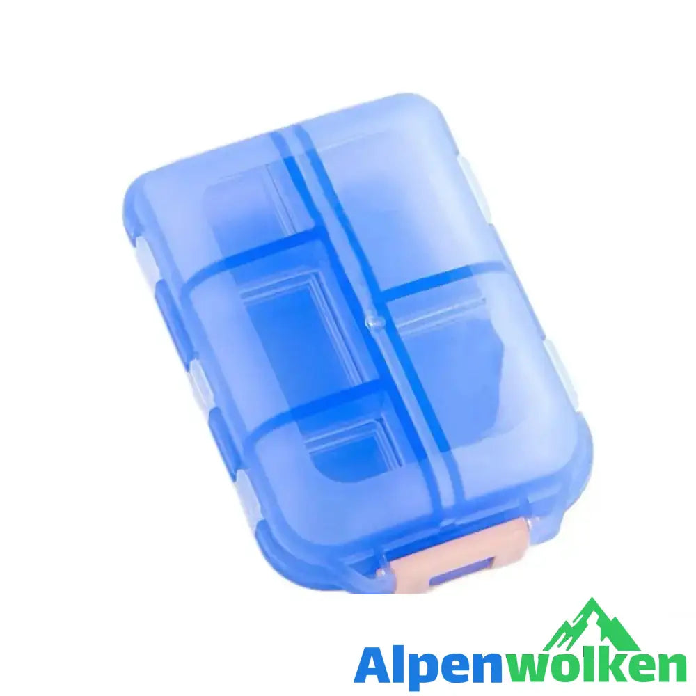 Alpenwolken - Tragbare Pillendose Blau