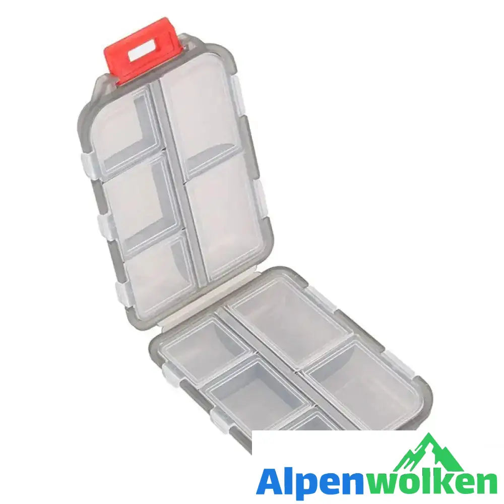 Alpenwolken - Tragbare Pillendose Dunkelgrau