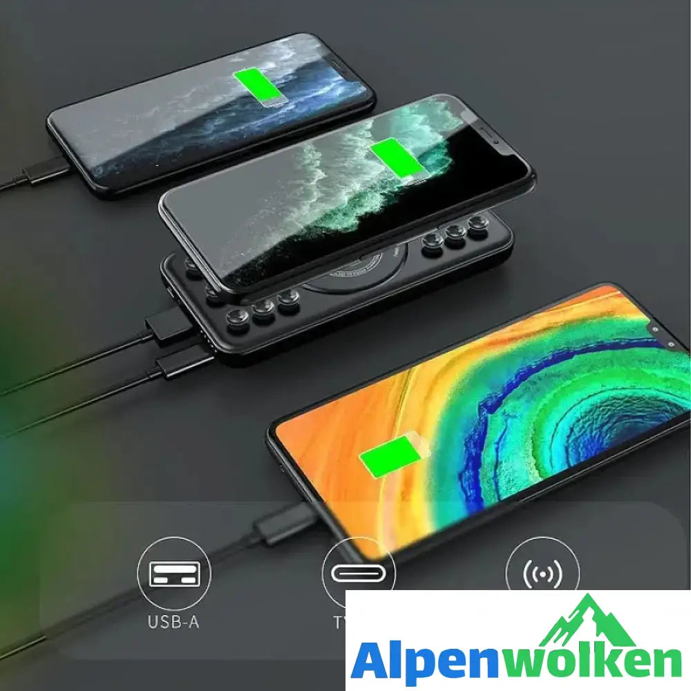 Alpenwolken - Tragbare Saugnapf-Powerbank