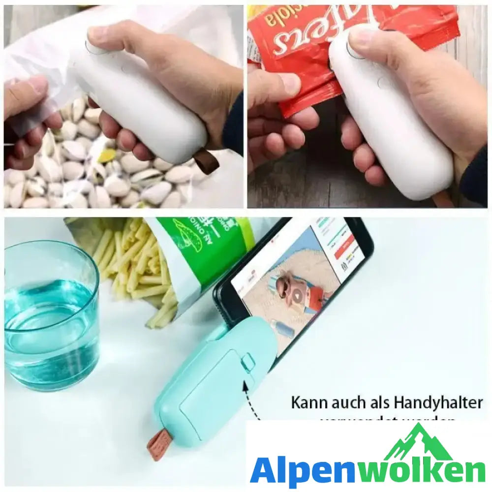 Alpenwolken - Tragbarer 2 in 1 Mini Heat Sealer