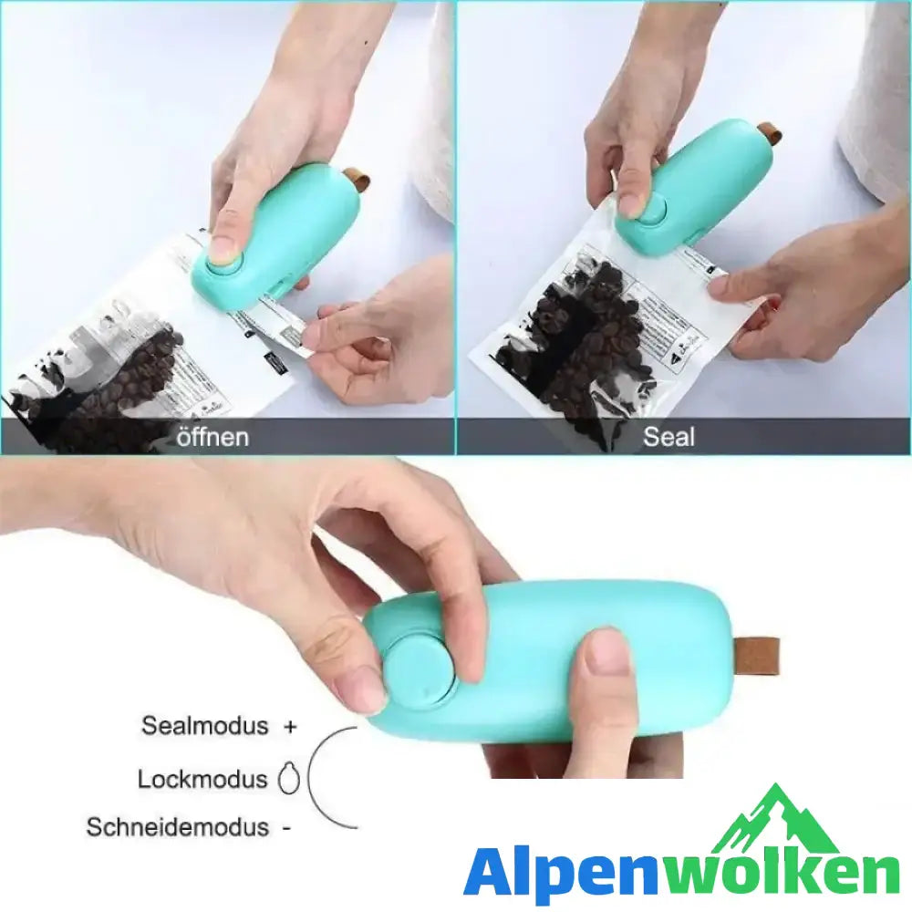 Alpenwolken - Tragbarer 2 in 1 Mini Heat Sealer