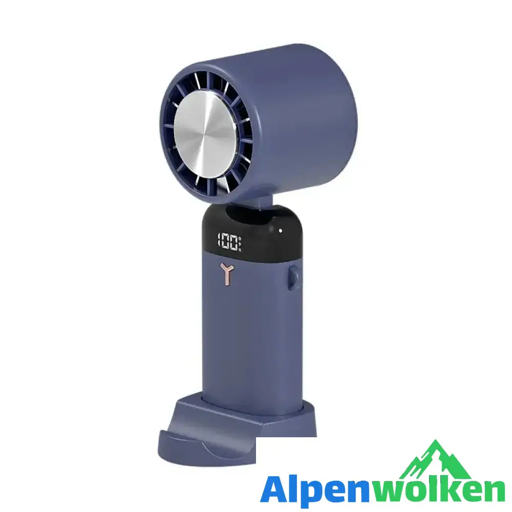 Alpenwolken - Tragbarer elektrischer Handventilator blau mit Kühlfunktion