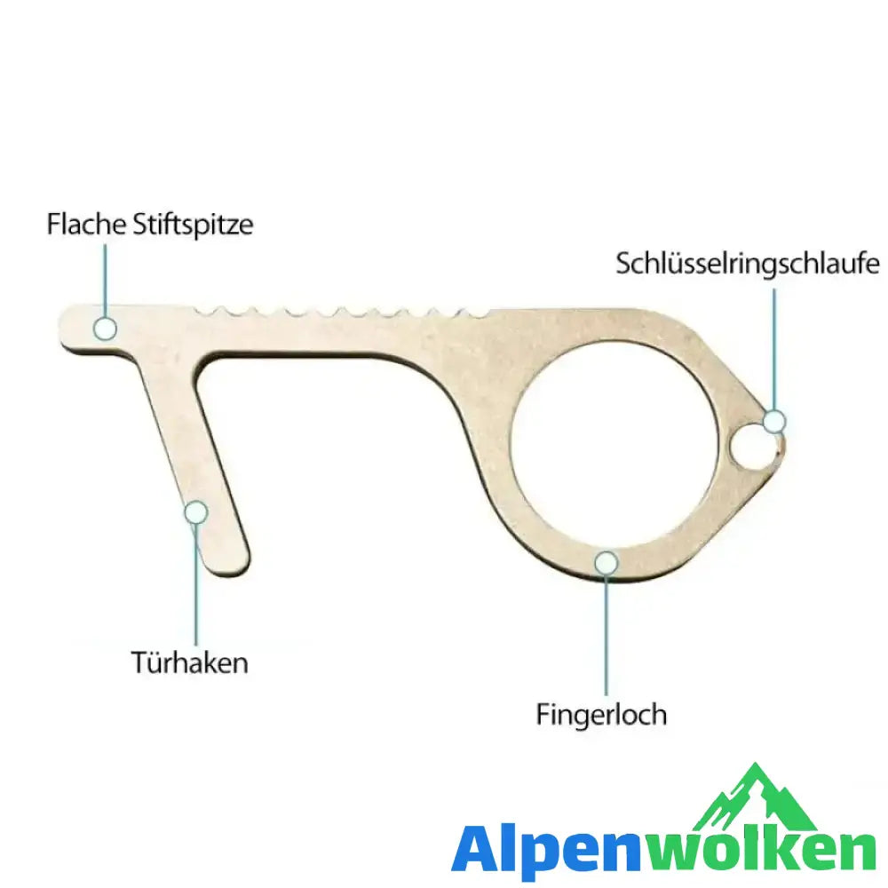 Alpenwolken - Tragbarer gezackter Schlüsselanhänger