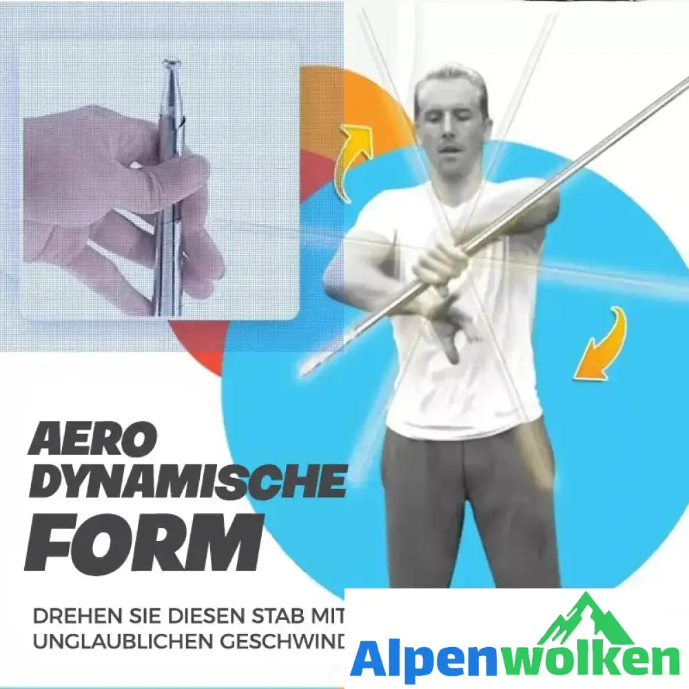 Alpenwolken - Tragbarer Metallstab für Selbstverteidigung und Zauberkunst | abschiedsgeschenk Kindertagesstätte Silber