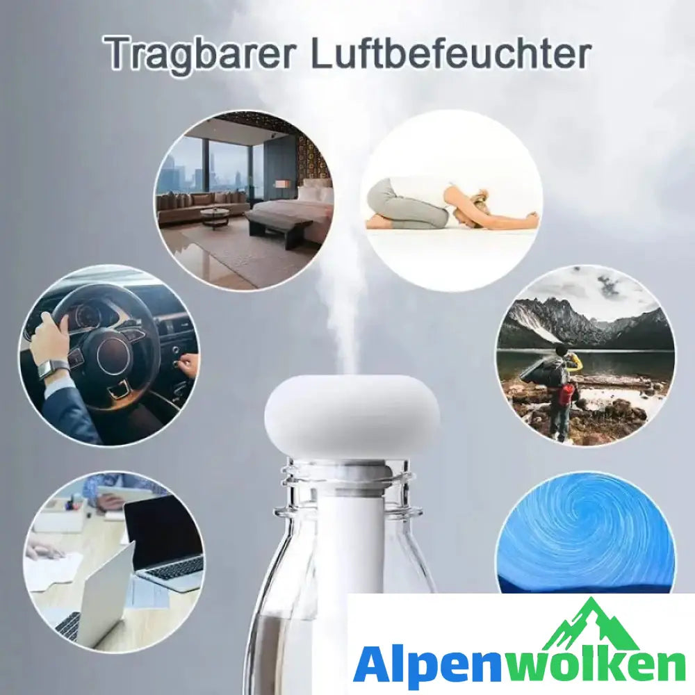 Alpenwolken - Tragbarer Mini-Flaschenkühler-Luftbefeuchter