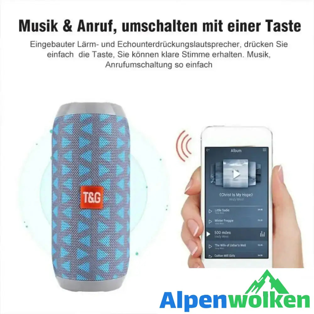 Alpenwolken - Tragbarer Mini-Lautsprecher ( Bluetooth / Micro SD / AUX )