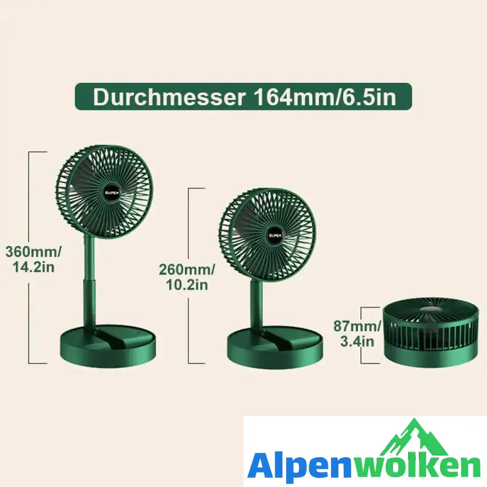 Alpenwolken - Tragbarer Mini-Ventilator für den Haushalt