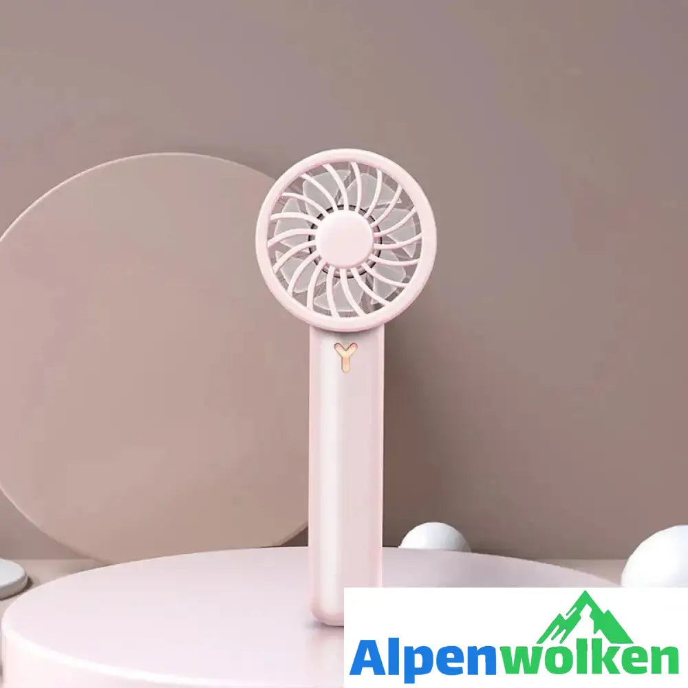 Alpenwolken - Tragbarer Mini-Ventilator für den Haushalt Griff rosa