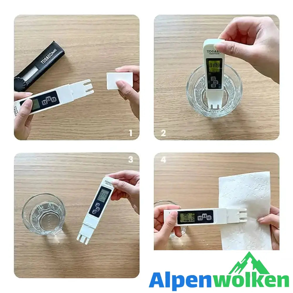 Alpenwolken - Tragbarer multifunktionaler Wasserqualitätsprüfstift