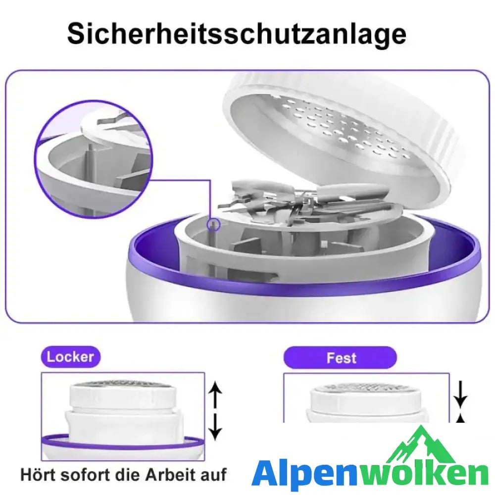 Alpenwolken - Tragbarer Strickwollekugel- Entferner, mit Konvertierungsstecker